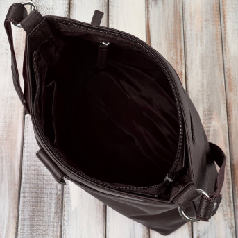 Torebka damska listonoszka skórzana na ramię brązowa Paolo Peruzzi