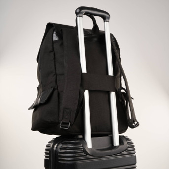 Plecak męski czarny do szkoły A4 na laptopa plecak podróżny wegański Paolo Peruzzi