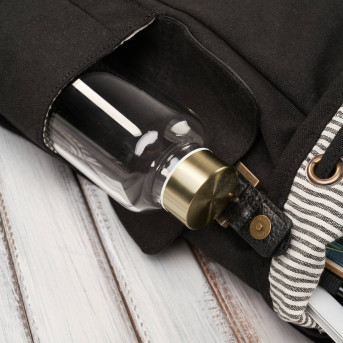 Plecak męski czarny do szkoły A4 na laptopa plecak podróżny wegański Paolo Peruzzi