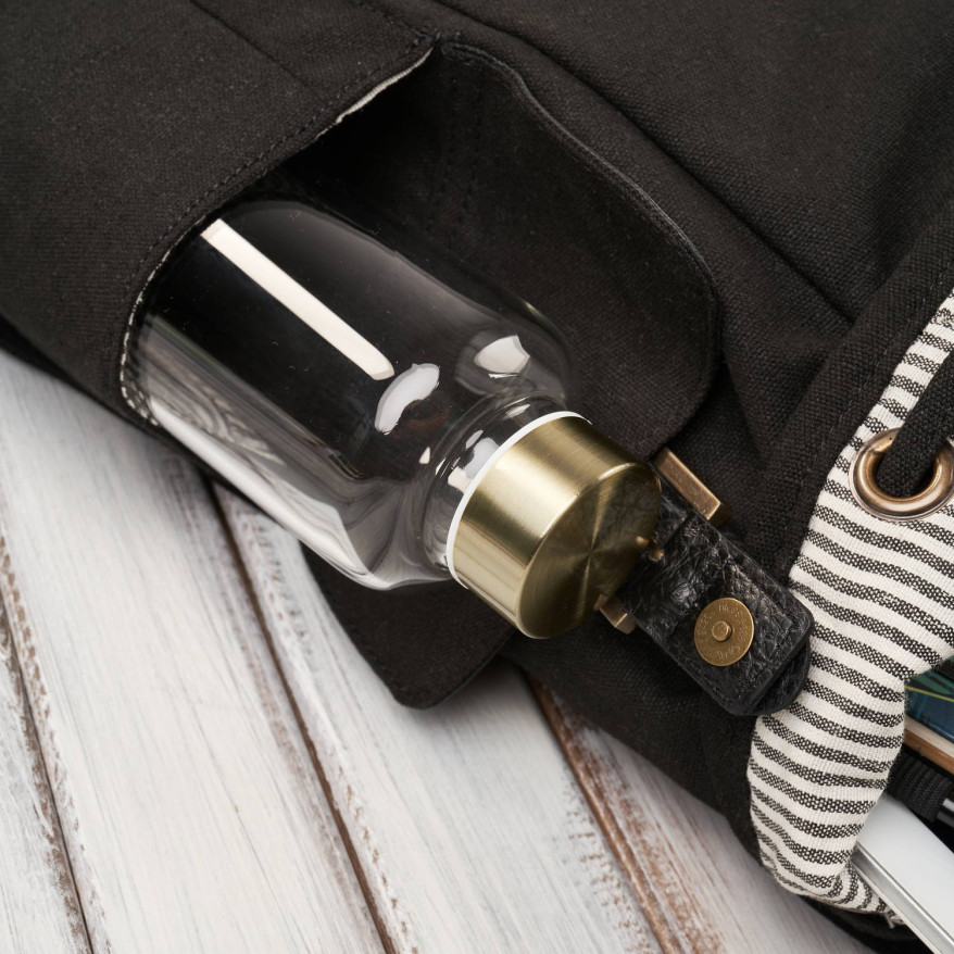 Plecak męski czarny do szkoły A4 na laptopa plecak podróżny wegański Paolo Peruzzi