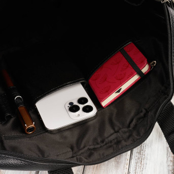 Torba męska skórzana na ramię na laptopa do pracy czarna Paolo Peruzzi