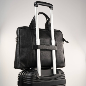 Torba męska skórzana na ramię na laptopa do pracy czarna Paolo Peruzzi