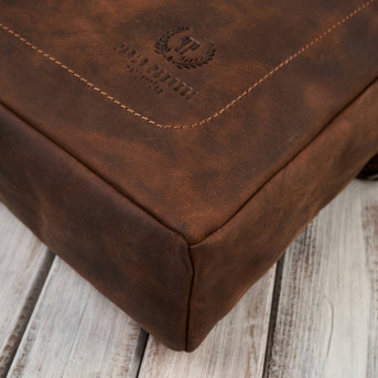 Torba męska skórzana na ramię na laptopa do pracy vintage Paolo Peruzzi