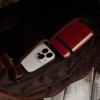 Torba męska skórzana na ramię na laptopa do pracy vintage Paolo Peruzzi