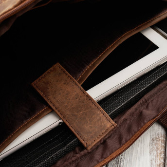 Torba męska skórzana na ramię na laptopa do pracy vintage Paolo Peruzzi