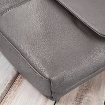 Torebka damska skórzana na ramię szara listonoszka Paolo Peruzzi E-28-GR