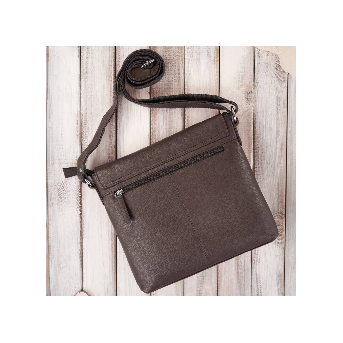 Listonoszka skórzana brązowa torebka damska na ramię Paolo Peruzzi E-28-BR