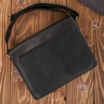 TORBA MĘSKA NA RAMIĘ CZARNA PAOLO PERUZZI VINTAGE T-07-BL