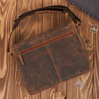 TORBA MĘSKA NA RAMIĘ BRĄZOWA PAOLO PERUZZI VINTAGE T-07-BR