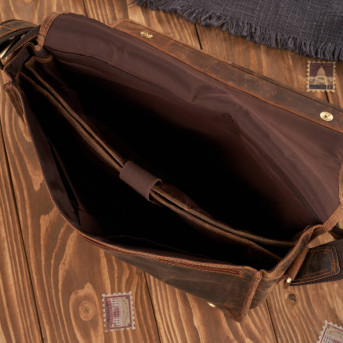 TORBA MĘSKA NA RAMIĘ BRĄZOWA PAOLO PERUZZI VINTAGE T-07-BR