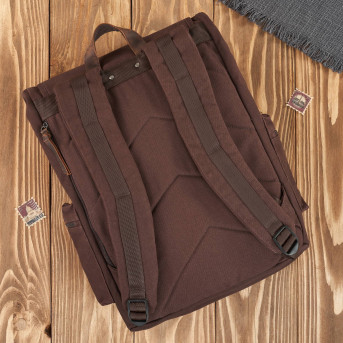 DUŻY BRĄZOWY MĘSKI PLECAK VINTAGE RETRO PAOLO PERUZZI T-19-BR