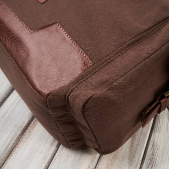 Plecak męski brązowy do szkoły A4 na laptopa plecak podróżny wegański Paolo Peruzzi