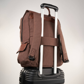 Plecak męski brązowy do szkoły A4 na laptopa plecak podróżny wegański Paolo Peruzzi