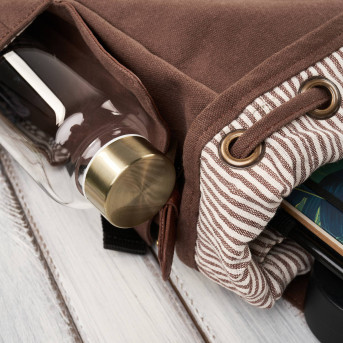 Plecak męski brązowy do szkoły A4 na laptopa plecak podróżny wegański Paolo Peruzzi