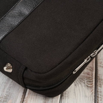 Torba męska na ramię lub do ręki wegańska do pracy na laptopa czarna