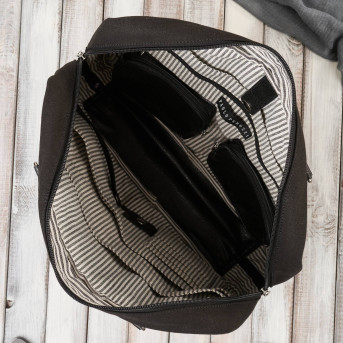 Torba męska na ramię lub do ręki wegańska do pracy na laptopa czarna