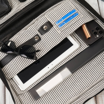 Torba męska na ramię lub do ręki wegańska do pracy na laptopa czarna