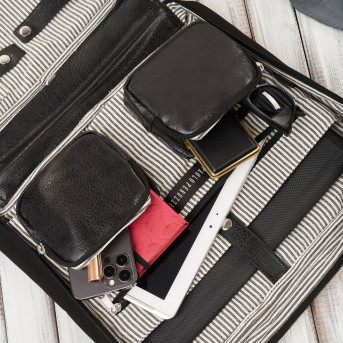 Torba męska na ramię lub do ręki wegańska do pracy na laptopa czarna