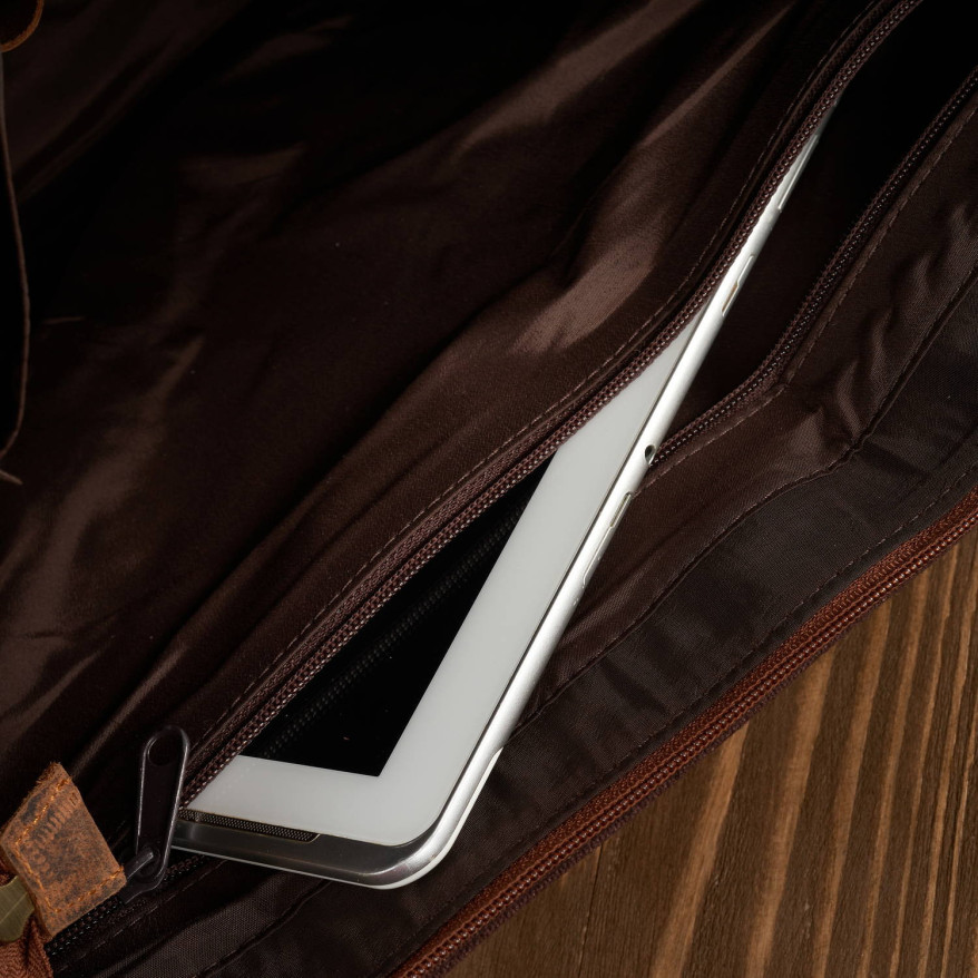 Zestaw prezentowy dla niego: portfel męski i torba na ramię ZUP-06-BR