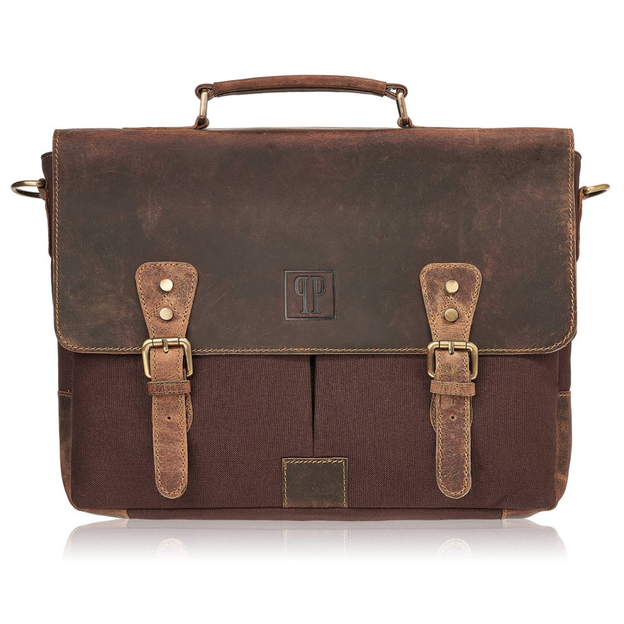 Zestaw prezentowy dla niego: portfel męski i torba na ramię ZUP-06-BR