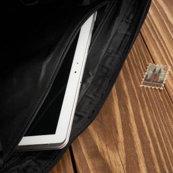 Zestaw prezentowy dla niego: portfel męski i torba na ramię ZUP-06-BL