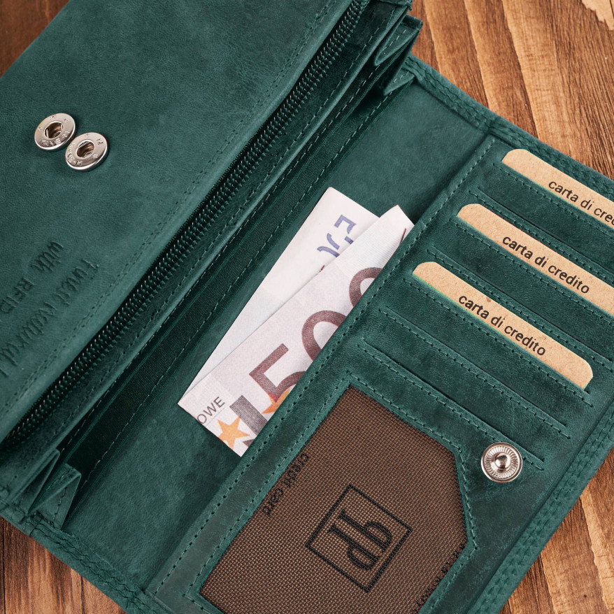 Portfel damski skórzany Paolo Peruzzi portfel damski duży T-113