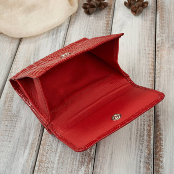 Portfel damski skórzany mały RFID Paolo Peruzzi portfel damski czerwony