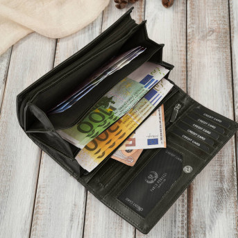 Klasyczny portfel damski skórzany Paolo Peruzzi portfel damski duży RFID AL-07