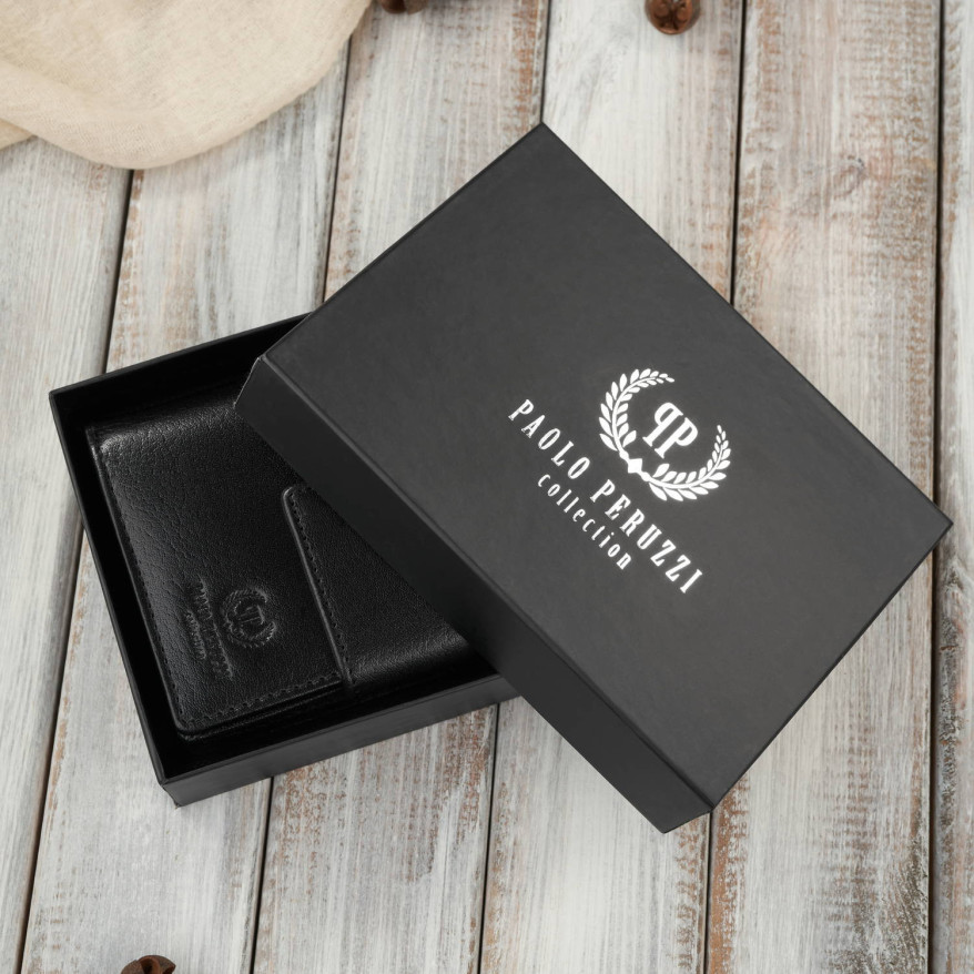 Portfel damski skórzany średni czarny z zabezpieczeniem RFID