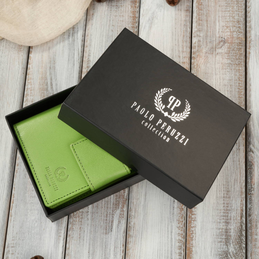 Portfel damski skórzany średni czarny z zabezpieczeniem RFID