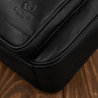 Torba męska skórzana na ramię i do ręki do pracy czarna