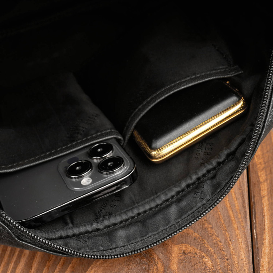 Torba męska skórzana na ramię i do ręki do pracy czarna