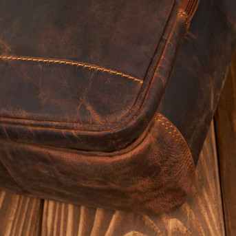 Torba męska skórzana vintage brązowa listonoszka męska Paolo Peruzzi T-127-HBR