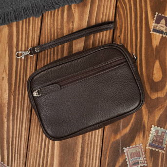 Saszetka męska skórzana do ręki brązowa Paolo Peruzzi T-129-BR