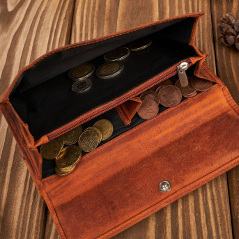 Portfel damski duży podwójny Paolo Peruzzi portfel damski skóra naturalna T-134