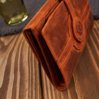 Portfel damski duży podwójny Paolo Peruzzi portfel damski skóra naturalna T-134