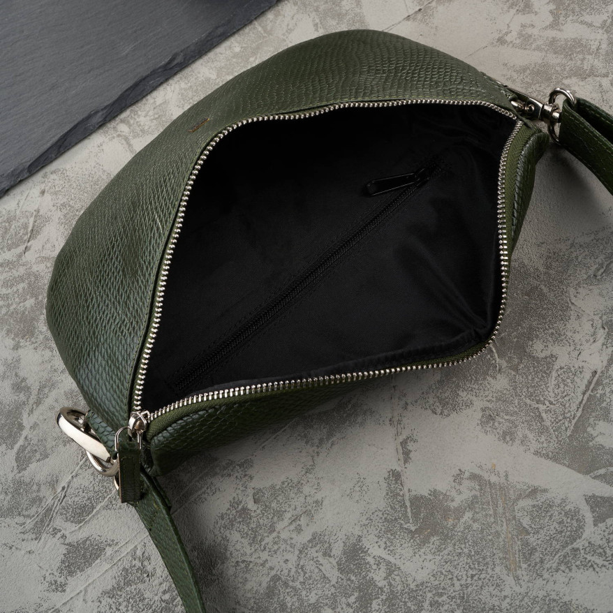 Nerka damska skórzana ciemnozielona saszetka pojemna Paolo Peruzzi T-36-PGB