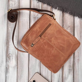 Listonoszka męska skórzana Paolo Peruzzi torba męska na ramię czarna AY-04-HCG