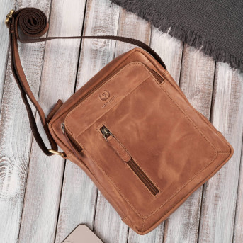 Listonoszka męska skórzana Paolo Peruzzi torba męska na ramię czarna AY-04-HCG