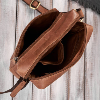 Listonoszka męska skórzana Paolo Peruzzi torba męska na ramię czarna AY-04-HCG