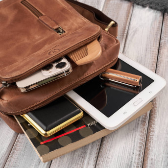 Listonoszka męska skórzana Paolo Peruzzi torba męska na ramię czarna AY-04-HCG