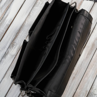 Teczka męska na dokumenty skórzana aktówka podróżna Paolo Peruzzi AY-03-BL