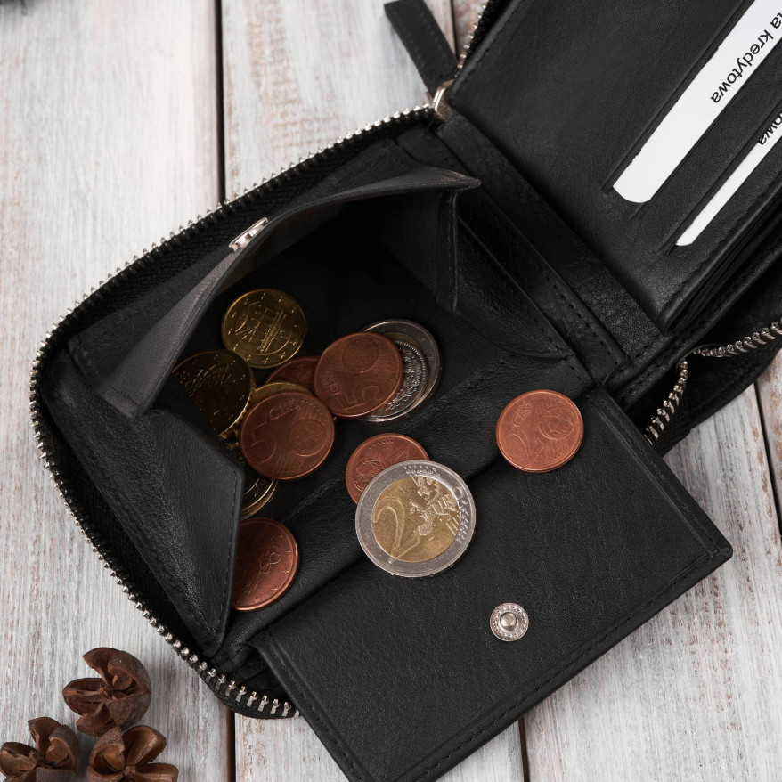 Portfel męski w orientacji poziomej AY-07-BL i listonoszka męska skórzana AY-01-BL zestaw upominkowy Paolo Peruzzi ZUP-137Portfe