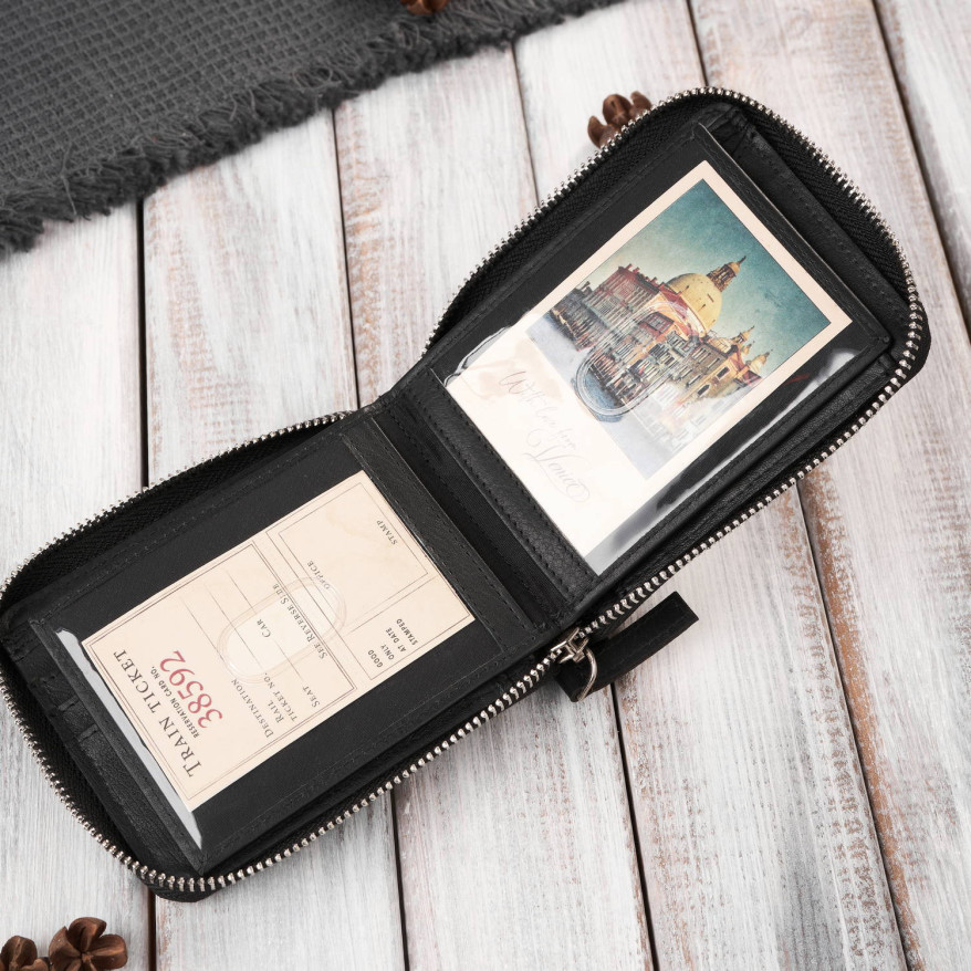 Portfel męski w orientacji poziomej AY-07-BL i listonoszka męska skórzana AY-01-BL zestaw upominkowy Paolo Peruzzi ZUP-137Portfe