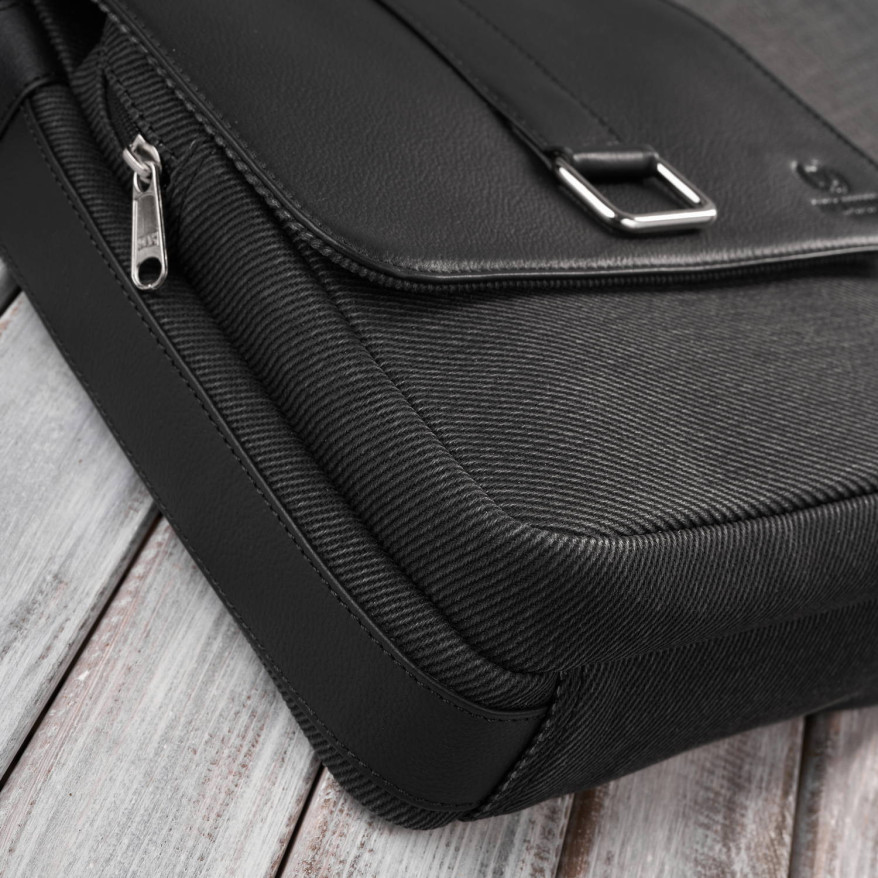 Portfel męski w orientacji poziomej AY-07-BL i listonoszka męska skórzana AY-01-BL zestaw upominkowy Paolo Peruzzi ZUP-137Portfe