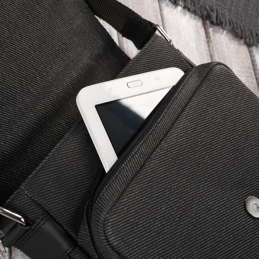 Portfel męski w orientacji poziomej AY-07-BL i listonoszka męska skórzana AY-01-BL zestaw upominkowy Paolo Peruzzi ZUP-137Portfe