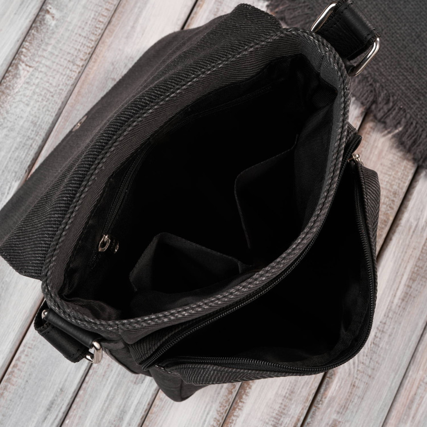 Portfel męski w orientacji poziomej AY-07-BL i listonoszka męska skórzana AY-01-BL zestaw upominkowy Paolo Peruzzi ZUP-137Portfe