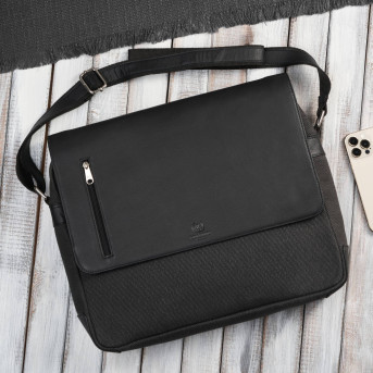 Portfel męski skórzany na zamek AY-07 i torba męska na ramię AY-02 zestaw upominkowy Paolo Peruzzi ZUP-139