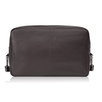 Torebka damska skórzana na ramię brązowa klasyczna pojemna E-30-BR