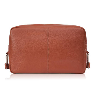 Torebka damska skórzana na ramię koniakowa pojemna klasyczna E-30-CG